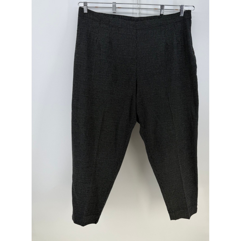 Lane Bryant Designs Dress Pants Womens 26 Black White Gingham Tapered Career 90s